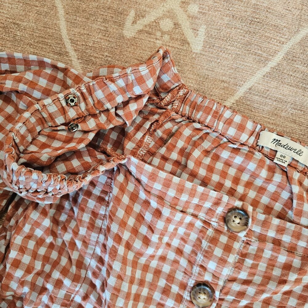 Madewell Gingham Square Neck Button Down Top - image 5